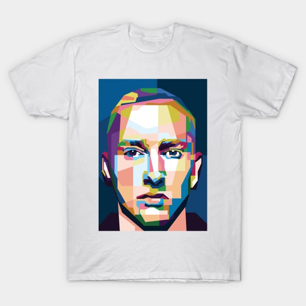 Abstract Pop art rapper face in WPAP T-Shirt by smd90